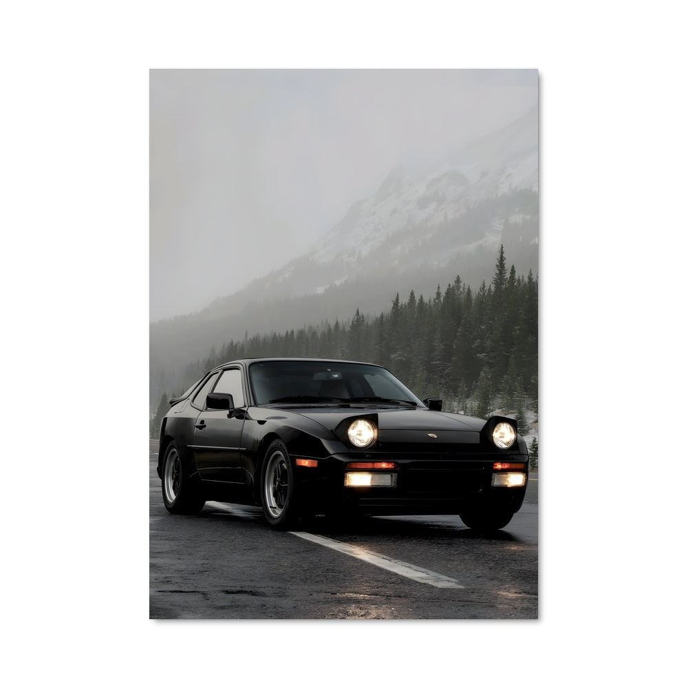 Poster Turbo Noir 944 – affiche Porsche